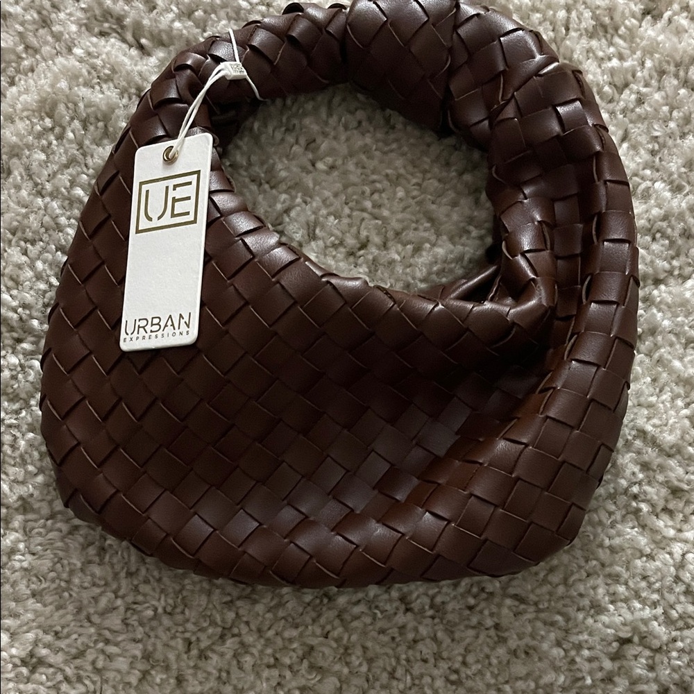 Urban Expressions Dark Brown Woven Bag
